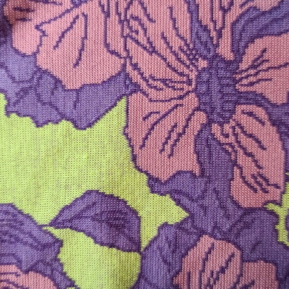 Zara Women's Green and Purple Jersey Cropped Top and Mini Skirt (Sz S) - Picture 4 of 9